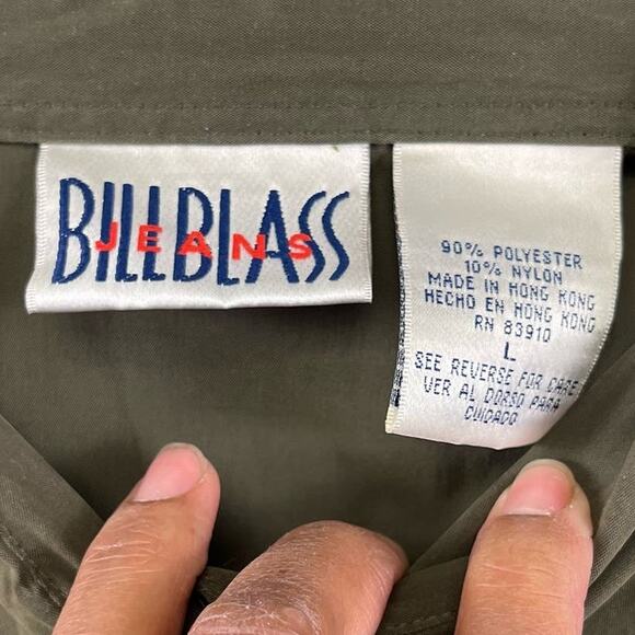 Vintage Bill Blass Strap Pull Blouse Women's Large Soft Long Sleeve Front Pocket - Picture 3 of 8